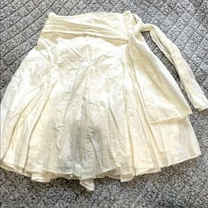 White Embroidered A-Line Skirt from Bebe, size S